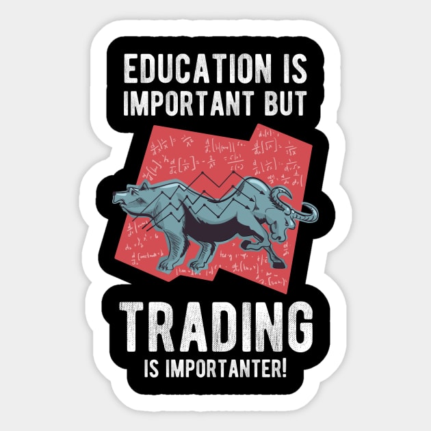 Funny stock market stock trader trading Sticker by MGO Design